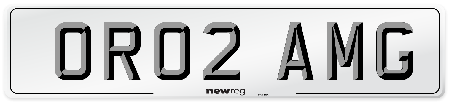 OR02 AMG Number Plate from New Reg